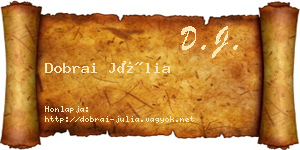 Dobrai Júlia névjegykártya