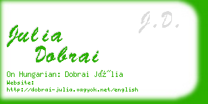 julia dobrai business card